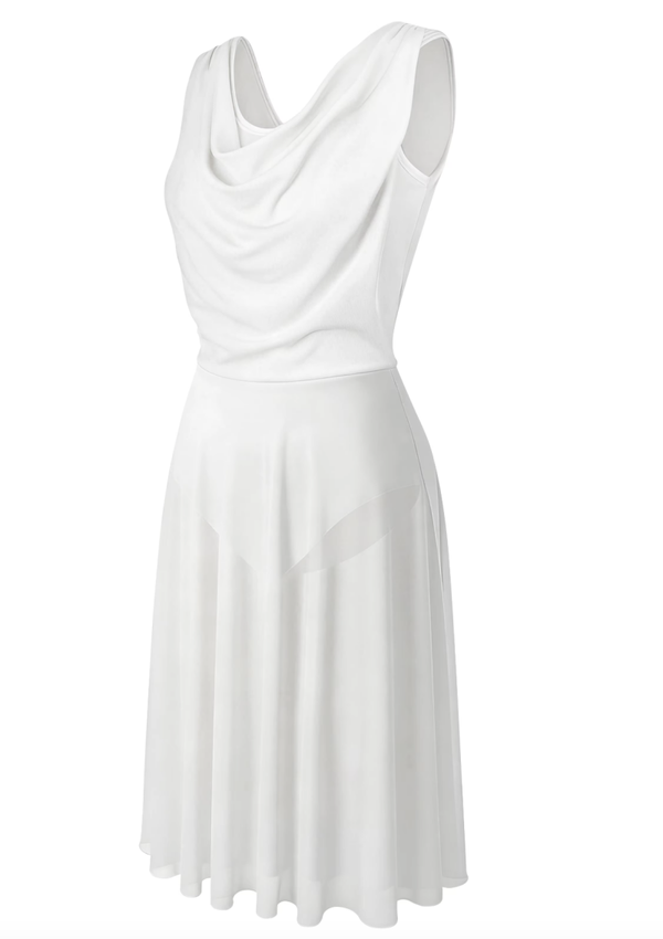 White Ethereal Grace Lyrical Dance Dress