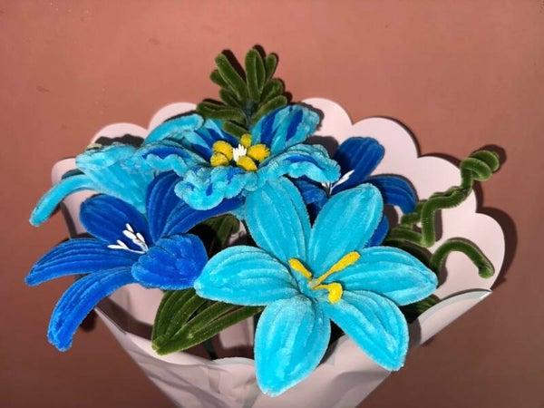 Bouquet en fils synthétique