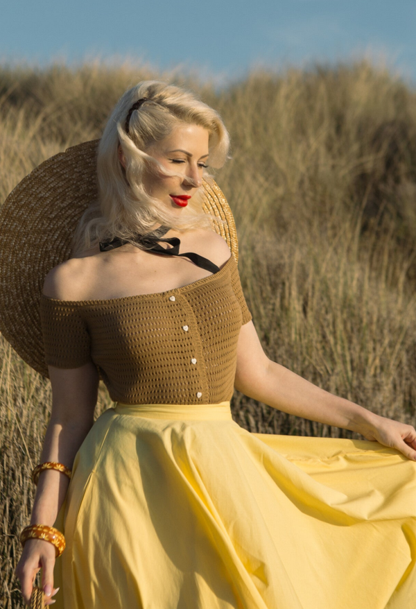 Knitted top ''Mimosa'' 1950s Vintage Style Based Design