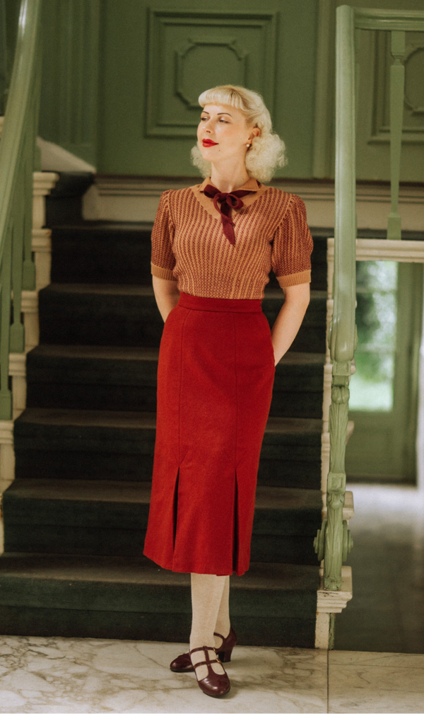 Greta Skirt — 1930s Inspired Midi Skirtl FioreVDesigns x GibsonGirls