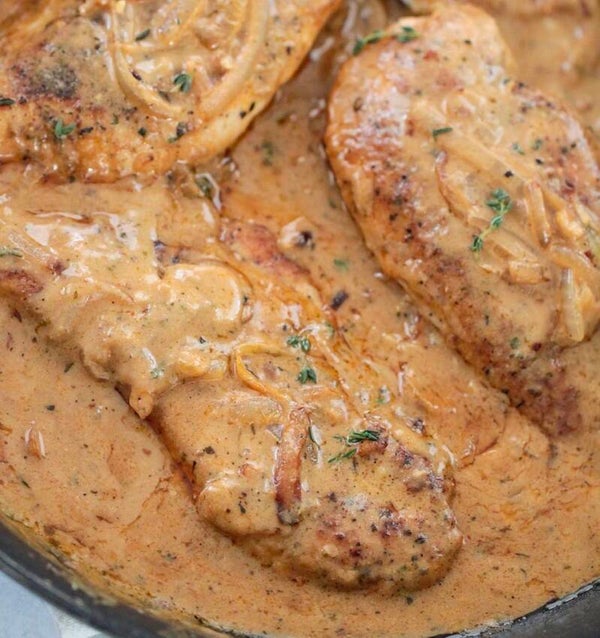 Smothered Chicken breast meal