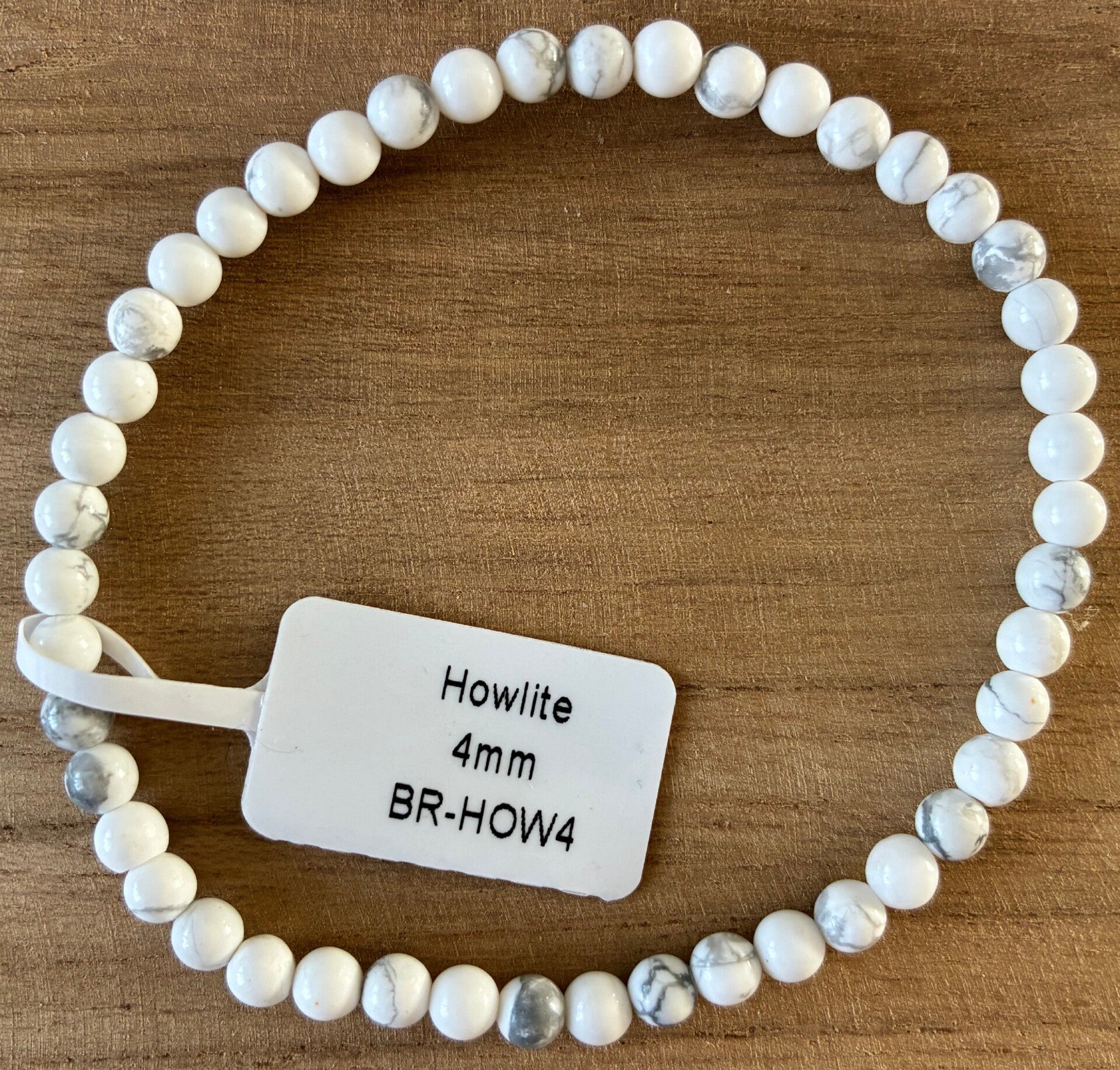 Bracelet Howlite grade A 4mm