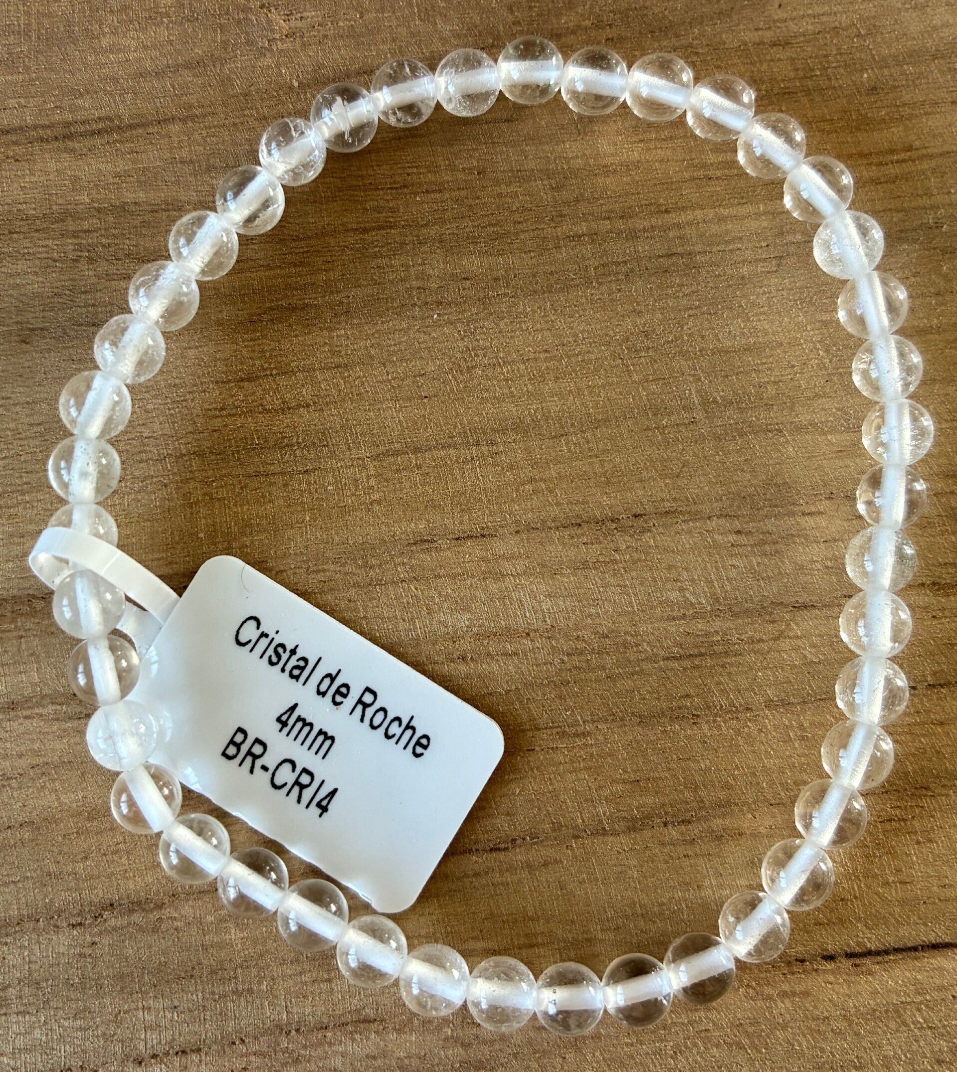 Bracelet cristal de roche 4mm