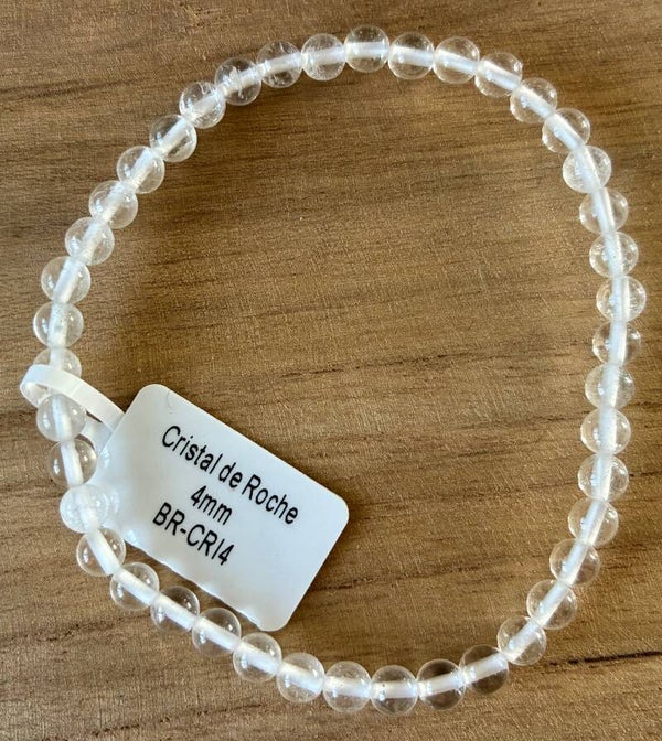 Bracelet cristal de roche 4mm