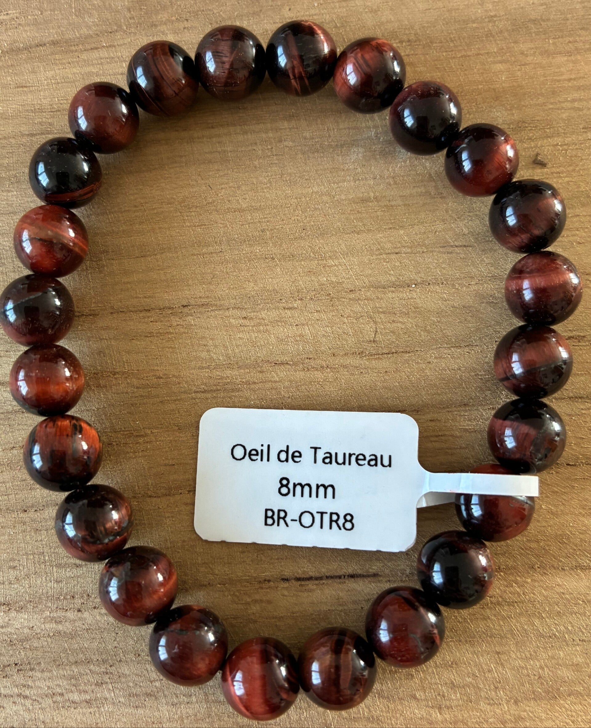 bracelet Oeil de taureau grade A 8mm