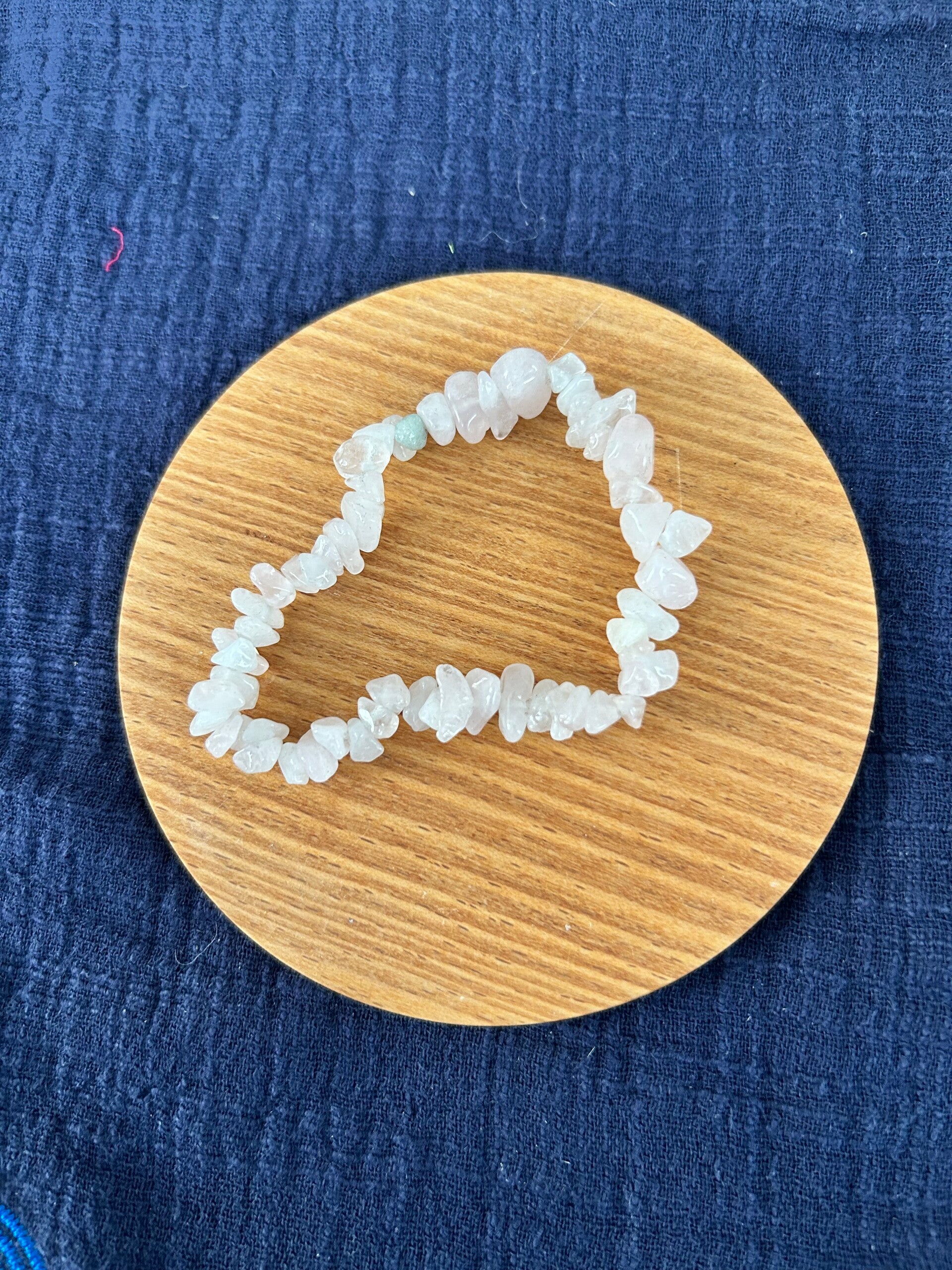 Bracelet  baroque quartz rose clair