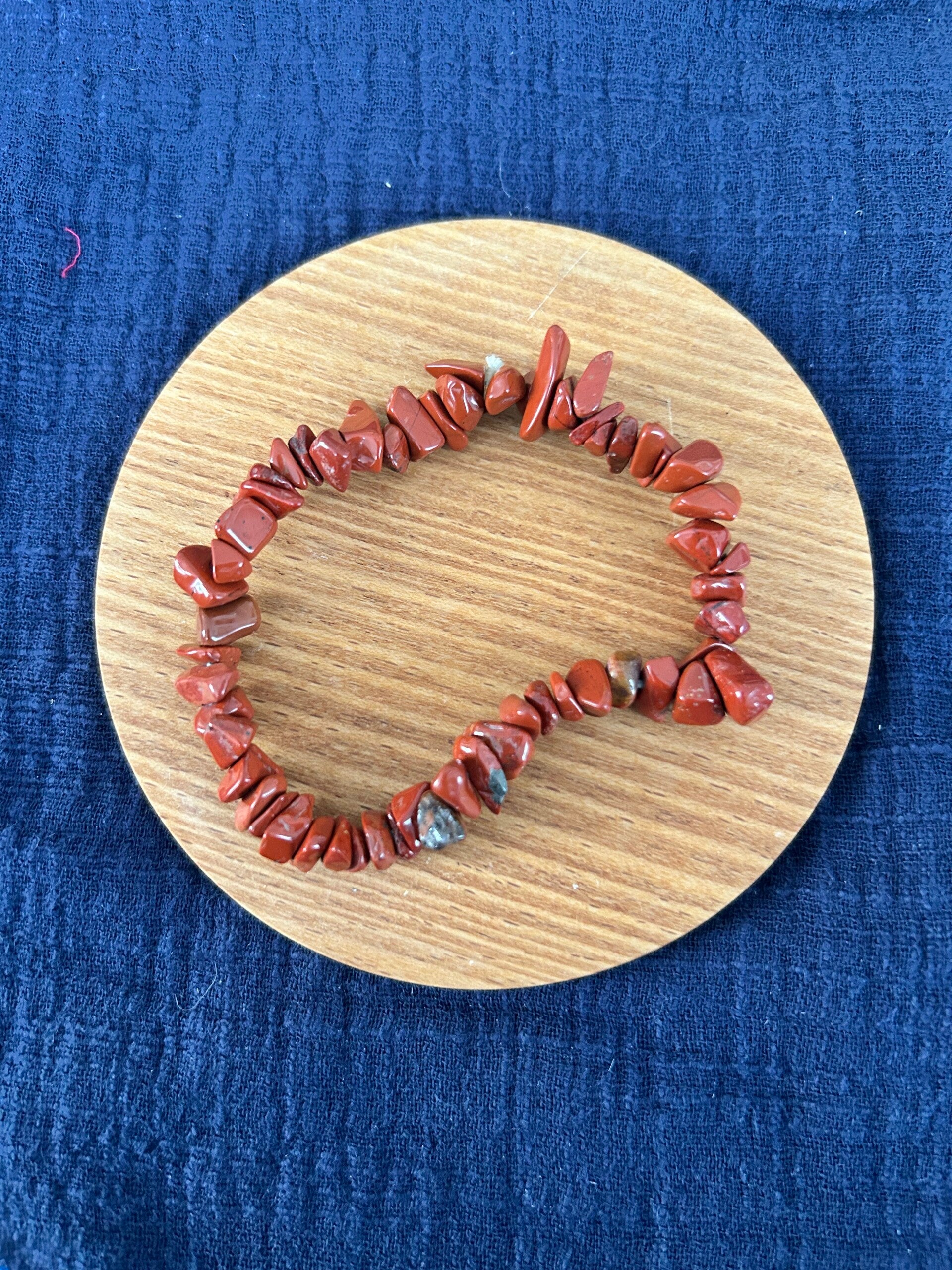 Bracelet baroque jaspe rouge