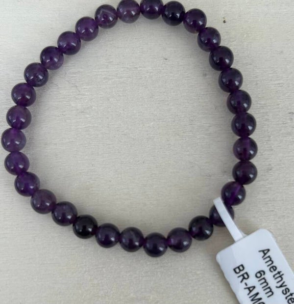Bracelet Améthyste grade A 6mm