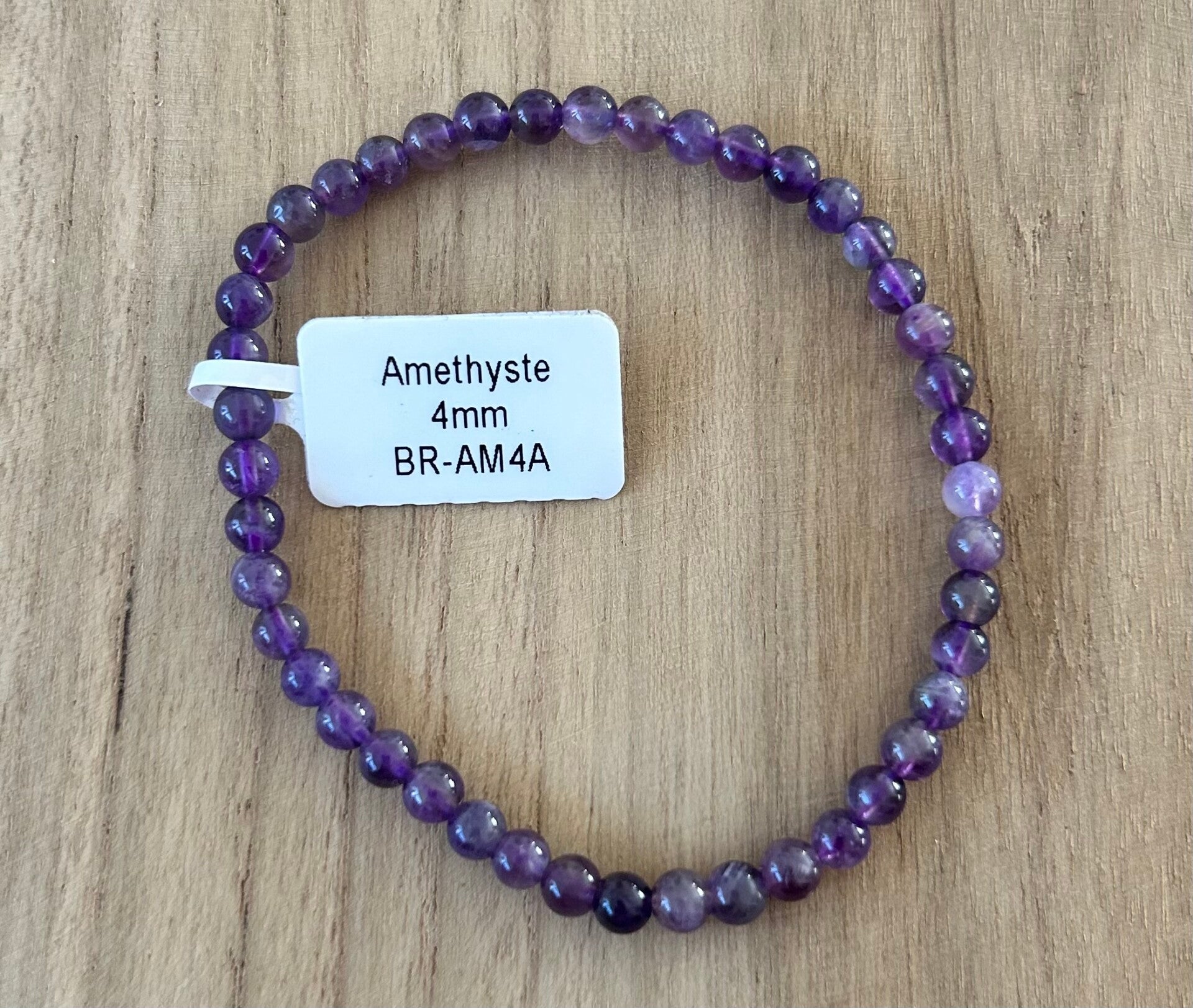 Bracelet Améthyste grade A 4mm