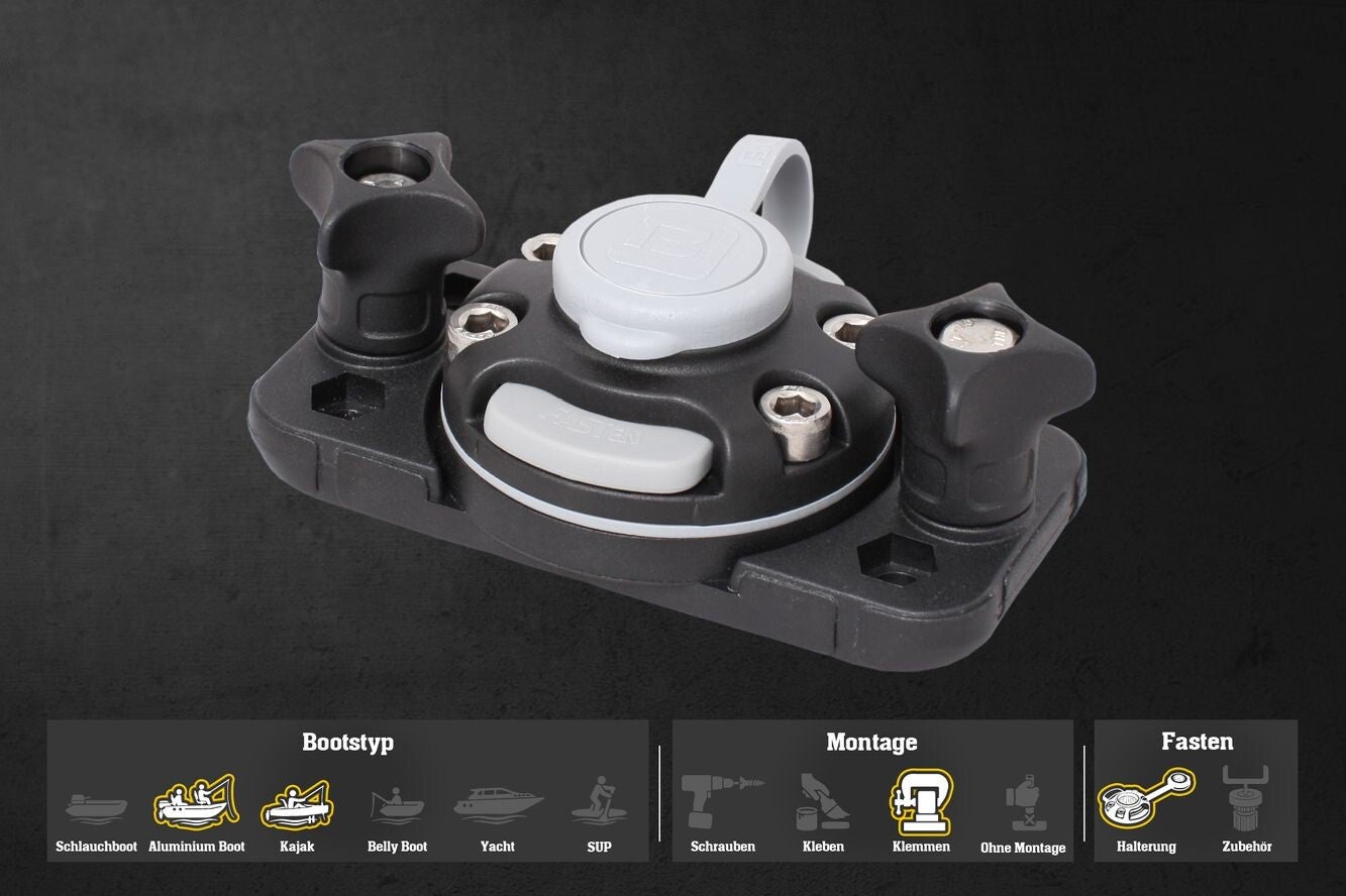 Fasten Halterung [C-Shaped Basis] Horizontale Instal. Kajak Montage: Klemmen