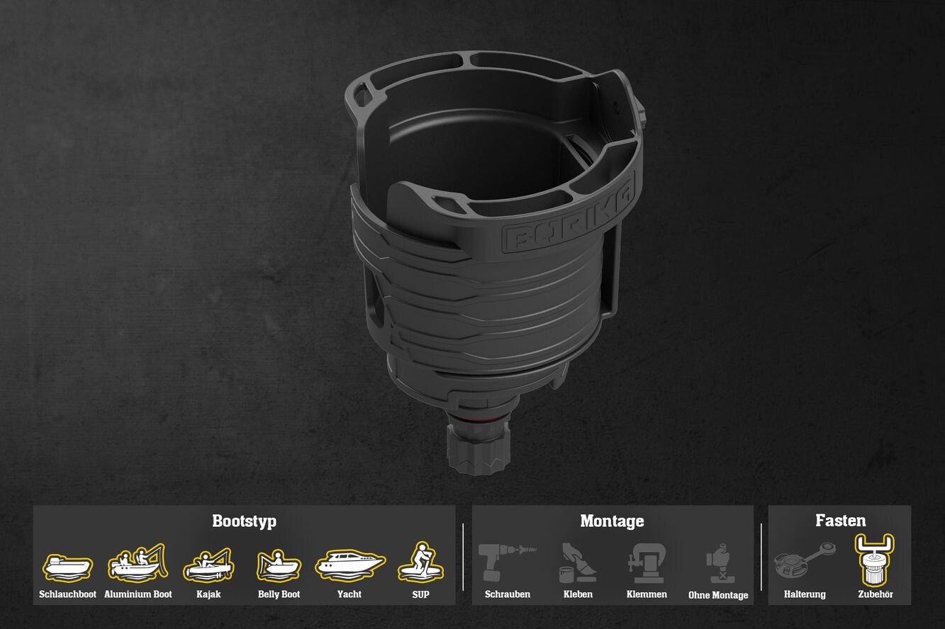 Fasten Cup Holder Getränke und Köderhalter Universalbehälter für Boote