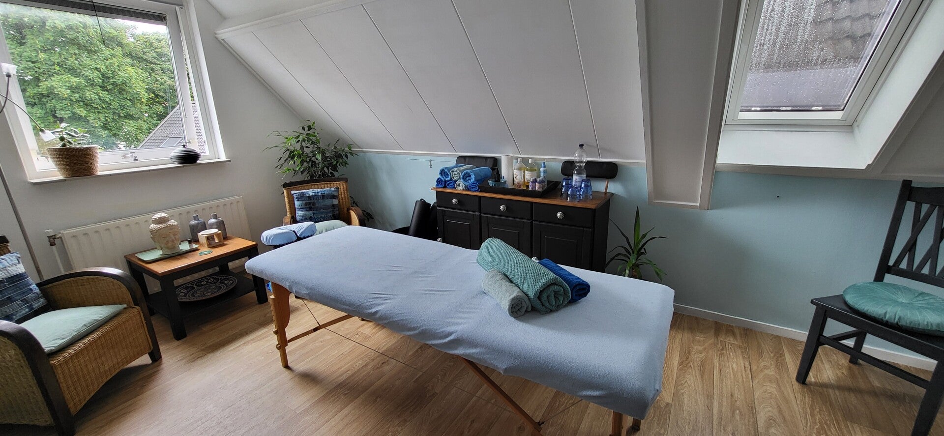 De massagetafel in Praktijk Het Witte Hert