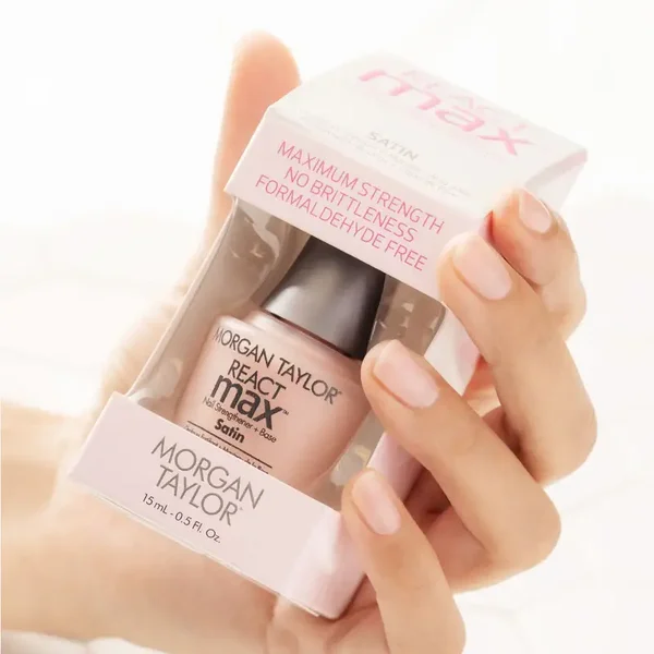 Morgan Taylor REACTmax Satin Nail Strengthener en Extended Wear Base Coat