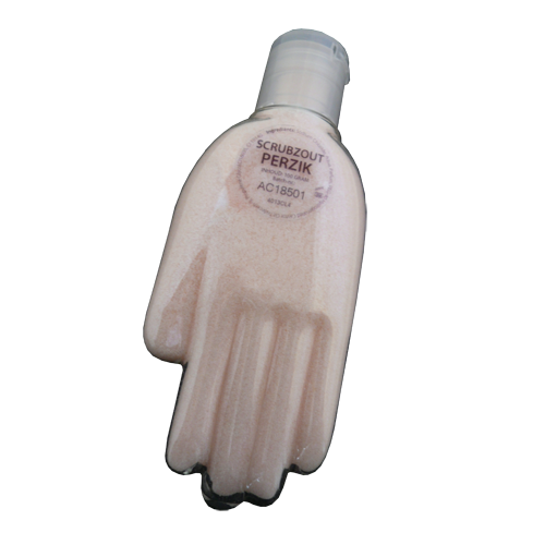Flesje Vorm Handje met Scrubzout 100 gram