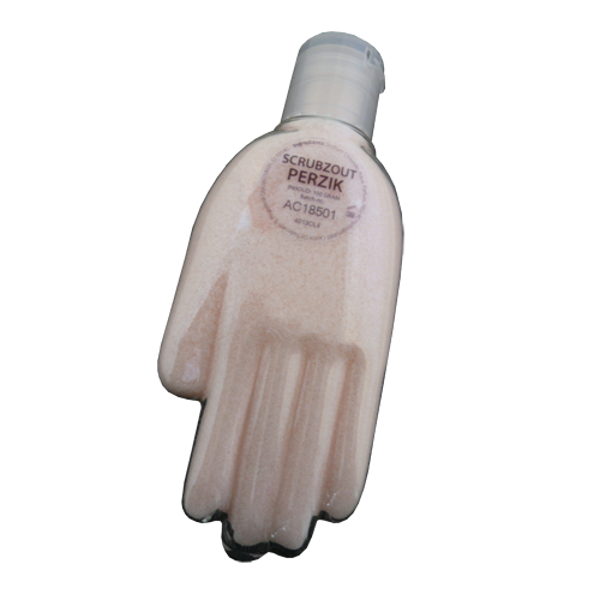 Flesje Vorm Handje met Scrubzout 100 gram