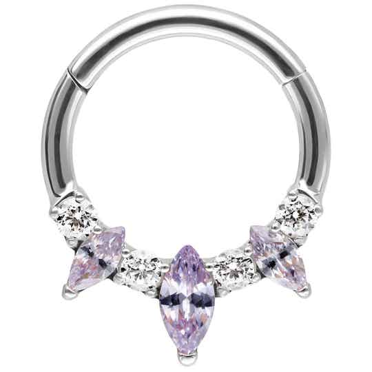 Marquise scharnierende septum clicker