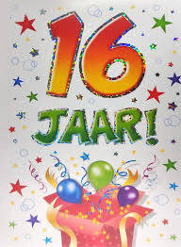 16 Jaar - wenskaart that funny age