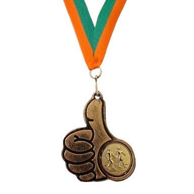 4Daagse - wandel medaille duim goud met lint naar keuze