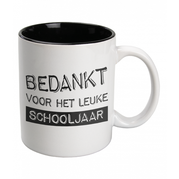 Bedankt voor het leuke schooljaar - black & white mug