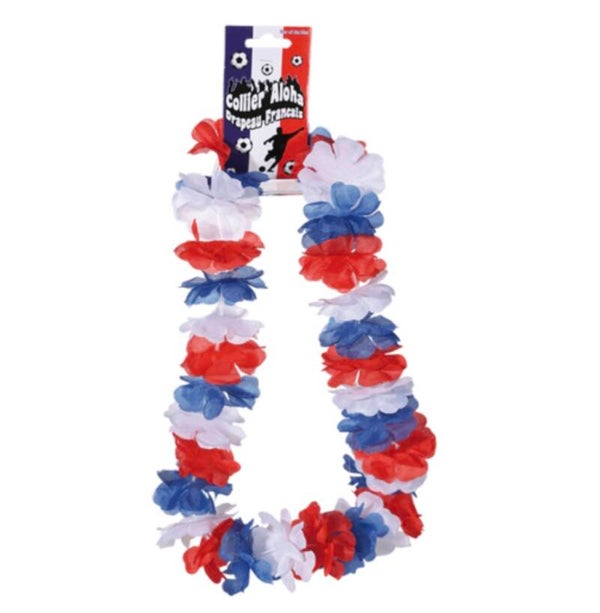 Hawaii krans - rood/wit/blauw