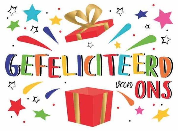 Gefeliciteerd van ons - wenskaart