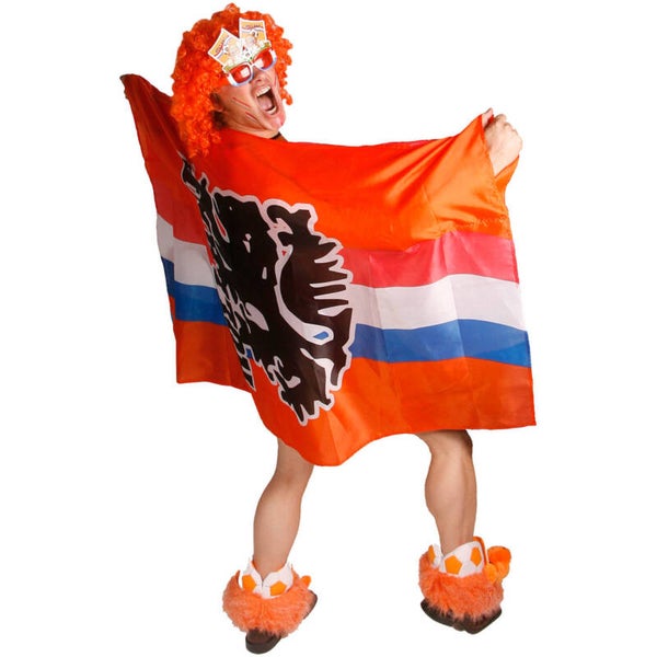 Oranje juichvlag /  poncho - leeuw