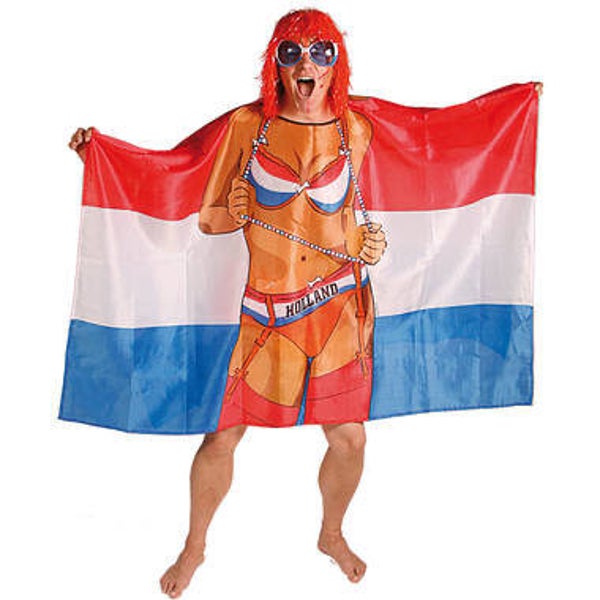 Nederlandse juichvlag / poncho - vrouw