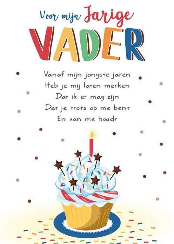 Voor mijn jarige vader - wenskaart Intense