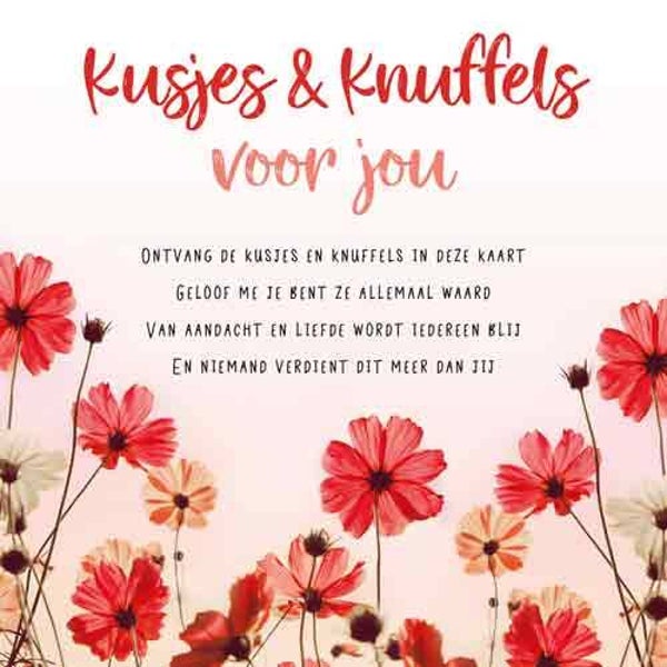 Kusjes & knuffels voor jou - wenskaart