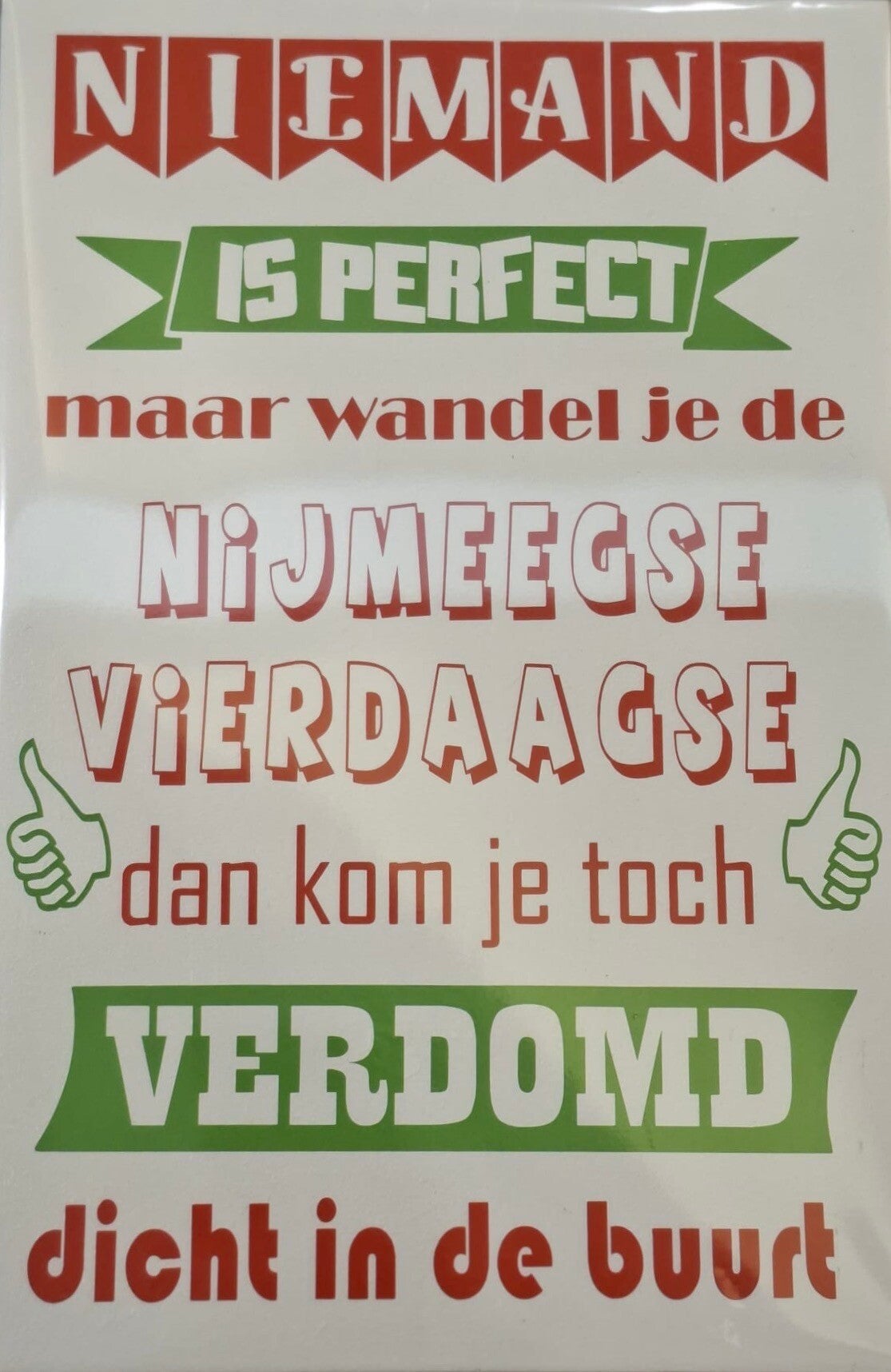 Nijmeegse Vierdaagse - tekstbord 4daagse