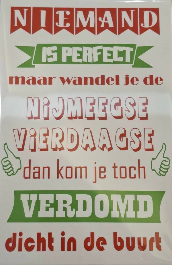 Nijmeegse Vierdaagse - tekstbord 4daagse