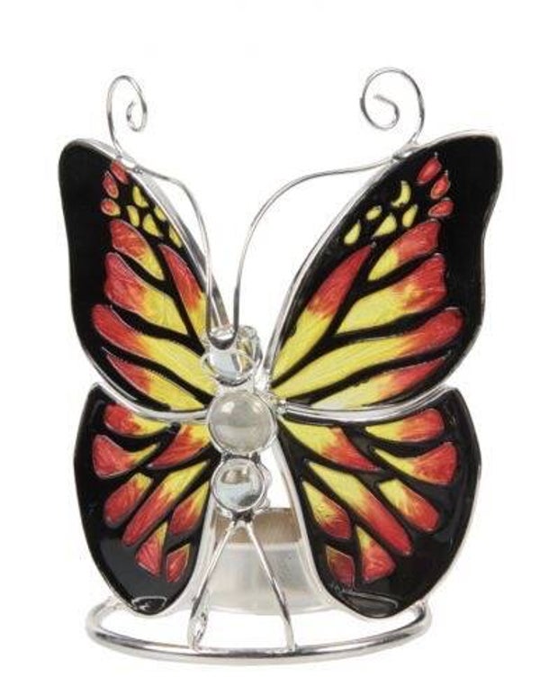 Vlinder - tiffany waxinehouder