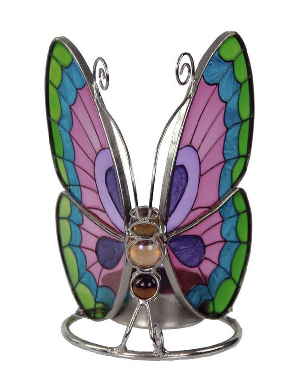 Vlinder - tiffany waxinehouder