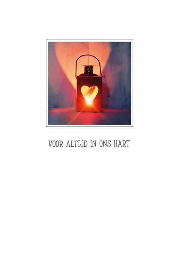 Voor altijd in ons hart - condoleancekaart