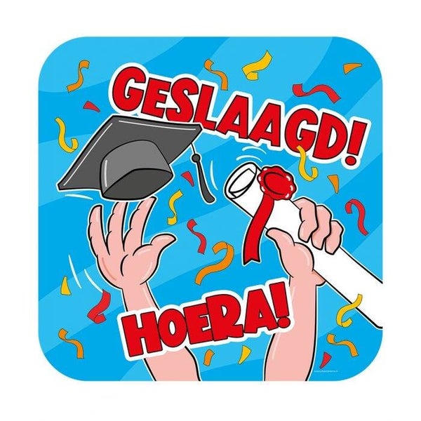 Geslaagd! hoera! - huldeschild