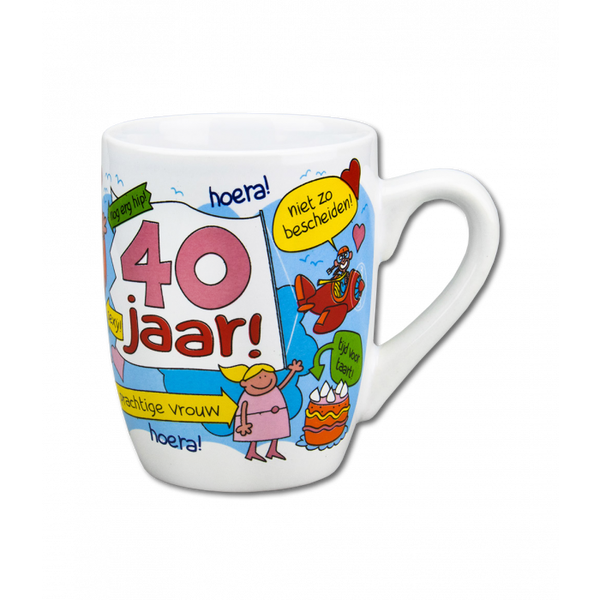 40 Jaar vrouw - cartoonmok