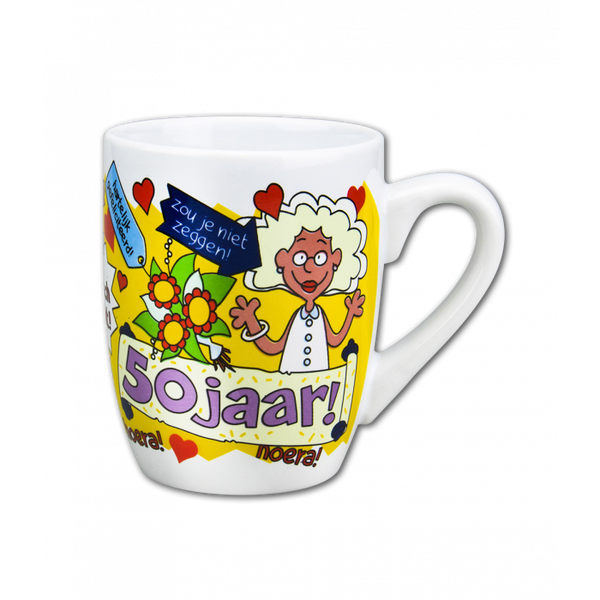 50 Jaar vrouw - cartoonmok