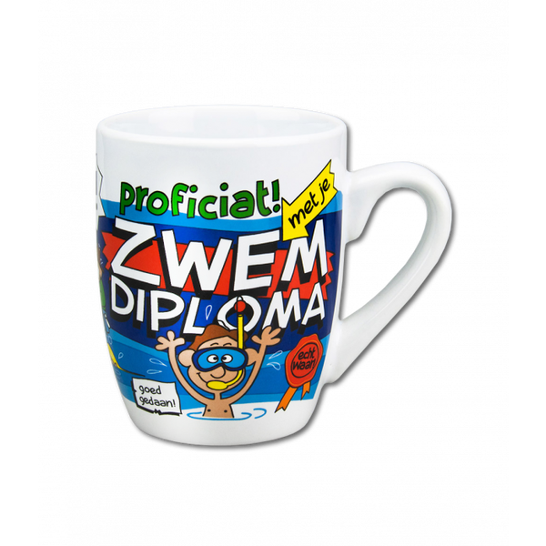 Zwemdiploma - cartoonmok