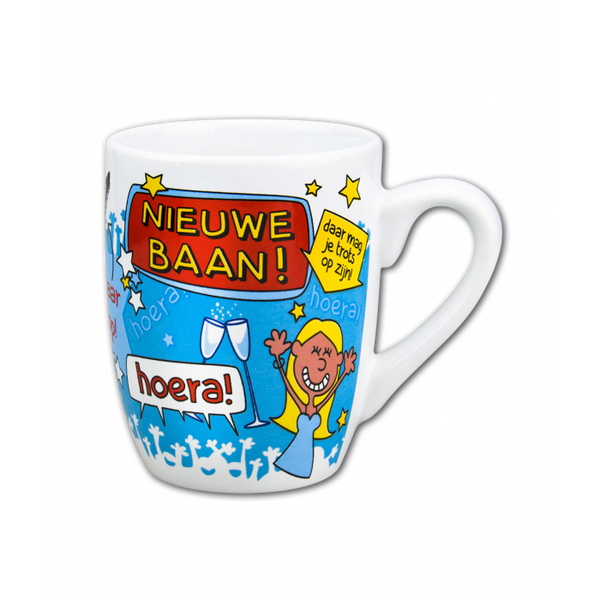 Nieuwe baan - cartoonmok