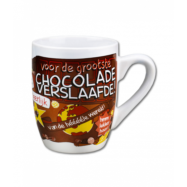 Chocolade verslaafde - cartoonmok