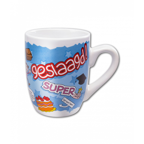 Geslaagd te gek- cartoonmok