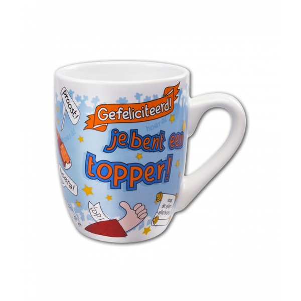 Geslaagd topper - cartoonmok
