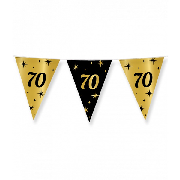 70 jaar - vlaggenlijn  goud/zwart