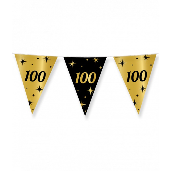 100 jaar - vlaggenlijn  goud/zwart