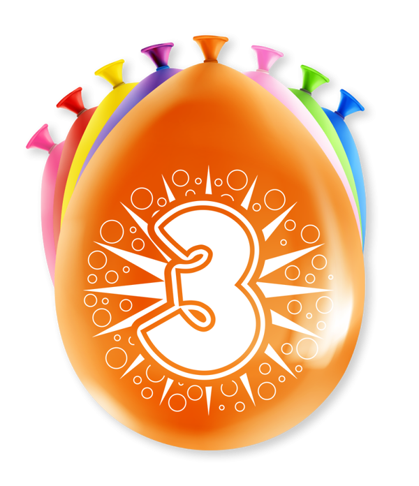 3 Jaar - party ballonnen