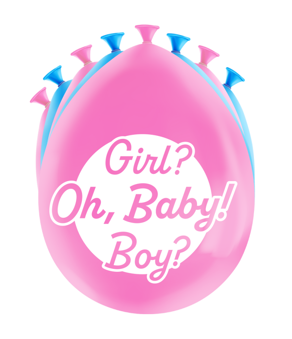 Gender reveal  ballonnen -  girl? / boy?