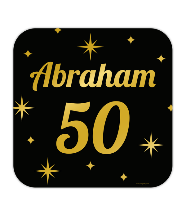Abraham 50 - classy party decoration sign