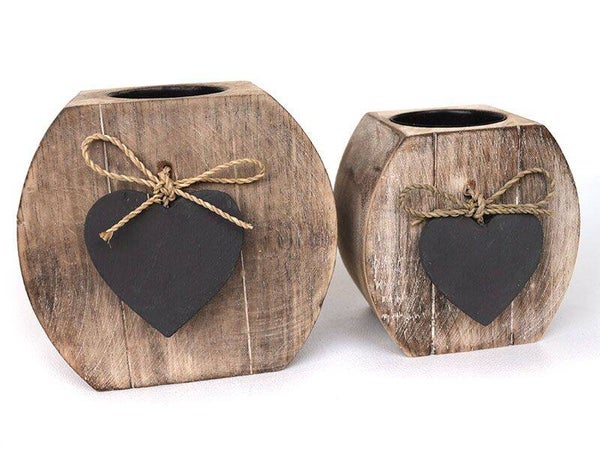 Waxinehouder hart - woodart