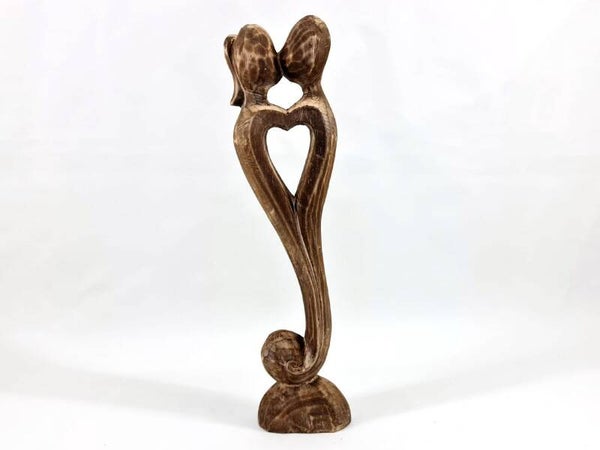 Twee mensen met hart - beeld woodart