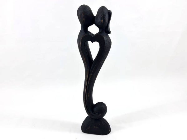 Twee mensen met hart - beeld woodart